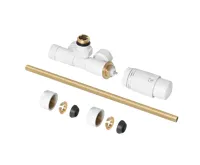 INVENA Sada spodního jednobodového připojení 50 mm, L/P, bílá (CZ-87-B15)