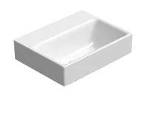 GSI NUBES keramické umývátko 36x28cm, broušená spodní hrana, bez otvoru, bílá ExtraGlaze