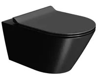GSI KUBE X závěsná WC mísa, GeniusFlush, 36x55cm, černá dual-mat (4)