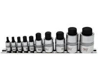 BGS Hlavice zástrčné imbus M4-M19, extra krátké, 10 dílů