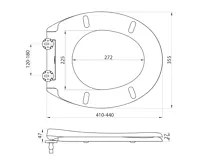 AQUALINE ESMERALDA WC sedátko, Soft Close, bílá (8)