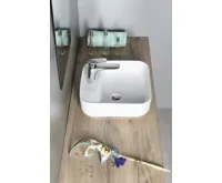 SAPHO MOLVENO keramické umyvadlo na desku, 39,5x39,5cm, bílá (7)