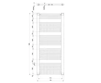 AQUALINE DIRECT otopné těleso s bočním připojením 750x1680 mm, bílá (5)