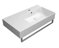 GSI KUBE X keramické umyvadlo 80x47cm, s odkládací plochou vlevo, bílá ExtraGlaze (4)