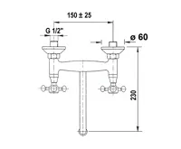 SAPHO ANTEA nástěnná baterie, růžové zlato (2)