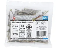 BGS Šrouby víceúčelové, T-profil (pro Torx)  T20, 4.0 x 50 mm, 125 pcs. (2)