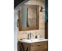 SAPHO BRAND zrcadlo v dřevěném rámu 60x80cm, mořený smrk (3)