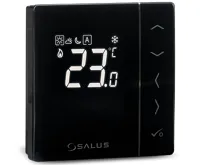 SALUS Digitální manuální termostat 230V - černý VS35B, Drátové (1)