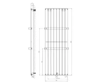 SAPHO COLONNA otopné těleso 602x1800mm, metalická stříbrná (5)