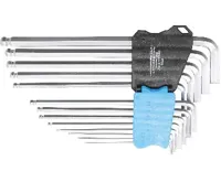 BGS Sada zahnutých klíčů, velmi dlouhé, vnitřní šestihran / vnitřní šestihran s kulovou hlav (1)