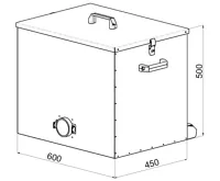 Atmos Přídavné popelníky pro kotel D80P - Velký objem 135 l