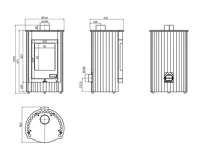 HS Flamingo Krbová kamna MASTERFLAMME ® Medie I, černá (38)