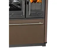 PLAMEN PLAMEN Sporák na tuhá paliva s teplovodním výměníkem TERMO GLAS - L hnědý (4)