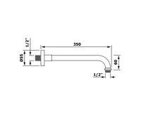 SAPHO Sprchové ramínko kulaté, 350mm, bronz (2)