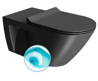 GSI COMMUNITY závěsná WC mísa, Swirlflush, 36x70cm, černá dual-mat GSI COMMUNITY závěsná WC mísa, Swirlflush, 36x70cm, černá dual-mat