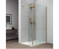 POLYSAN ESCA GOLD MATT jednodílná sprchová zástěna k instalaci ke stěně, sklo čiré, 1500 mm (2)