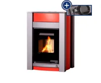 HS Flamingo Krbová kamna AQUAFLAM VARIO ® KALMAR 11/5kW červená, elektronická regulace