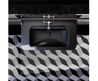 KERASAN WALDORF keramické umyvadlo 80x55cm, černá mat (5)