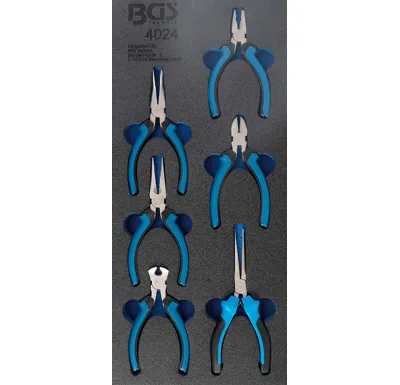 BGS Modul kleště mini, s pružinou, sada 6 kusů