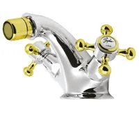 SAPHO ANTEA stojánková bidetová baterie s výpustí, chrom/zlato