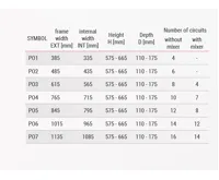 WIGELL Podomítková skříň bílá PO5 - 845 mm se zámkem (1)