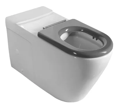 SAPHO MEDIC WC kombi, zvýšený sedák, Rimless, 37x80 cm, spodní/zadní odpad, bílá
