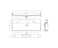 SAPHO AQUATIC dvojumyvadlo, litý mramor, 120x46cm, bílá (5)