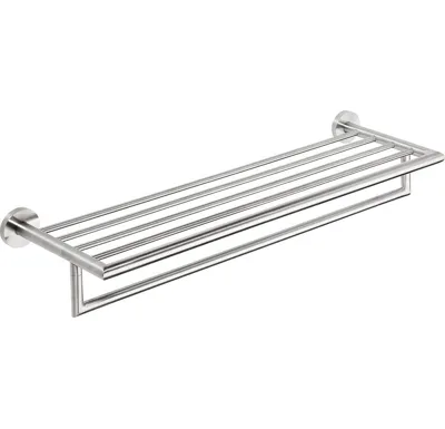 SAPHO X-STEEL polička na ručníky s hrazdou, nerez mat