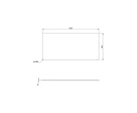 SAPHO KERALA deska Rockstone 102x1,2x48,5cm, bílá mat (3)