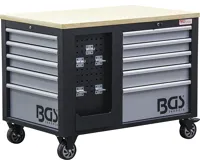 BGS Dílenský vozík, 2× 5 zásuvek, 1 skříňka, prázdný BGS Dílenský vozík, 2× 5 zásuvek, 1 skříňka, prázdný