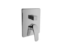 Eve sprchová baterie podomítková s trojcestným přepínačem, Mbox, hranatý kryt