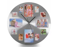 Platinium Nástěnné hodiny s fotorámečky kruhové