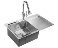 SAPHO KIVA nerezový dřez s odkapem, 79x48cm, provedení L (4)
