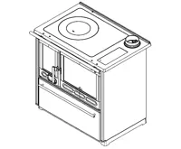 PLAMEN PLAMEN Sporák na tuhá paliva s teplovodním výměníkem TERMO GLAS - P hnědý (11)