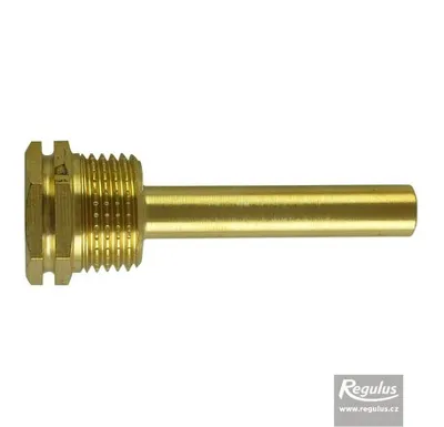 REGULUS Jímka pro 1 čidlo, 7 x 9 x 60 mm, 1/2", mosaz