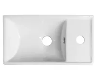 SAPHO MINOS keramické umývátko 40x22cm, baterie vpravo, bílá (3)