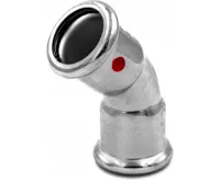 C-STEEL lisovací koleno FxF 45° - 15 vnitřní - vnitřní, uhlíková ocel