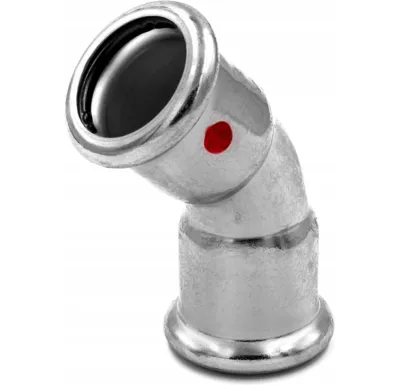 C-STEEL lisovací koleno FxF 45° - 54 vnitřní - vnitřní, uhlíková ocel