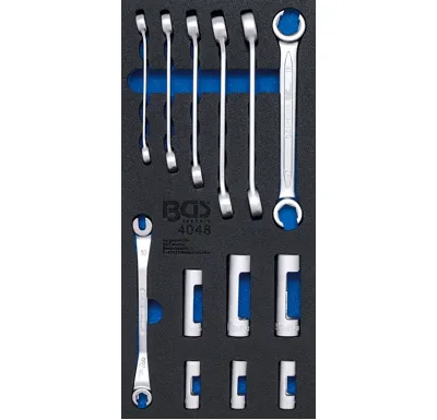 BGS Modul - klíče očkové otevřené a spec. nástrčné hlavice 3/8", sada 13 dílů