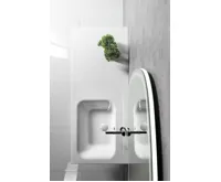 SAPHO ARECA umyvadlo, litý mramor, 121x51,5cm, pravé, bílá (6)