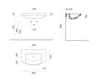 GSI NORM keramické umyvadlo 80x50cm, oblé, bez otvoru, bílá ExtraGlaze (7)