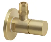 SAPHO Rohový ventil s matkou, kulatý, 1/2&quot;x3/8&quot;, zlato mat