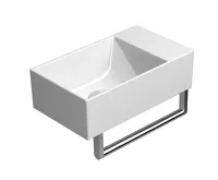 GSI KUBE X keramické umývátko 40x23cm, bez otvoru, pravé/levé, bílá ExtraGlaze (4)