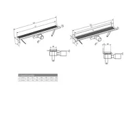 GELCO MANUS QUADRO nerezový podlahový žlab s roštem, L-750, DN50 (9)