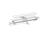 Odtokový sprchový žlab Slim, bez roštu, 80x5,5 cm, nerez (1)