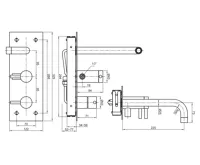 SAPHO MINIMAL podomítková vanová baterie, nerez mat (2)