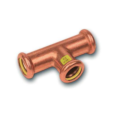 Cu lisovací t-kus redukovaný  9131 - 22 x 22 x 18 - pro topení i rozvod plynu