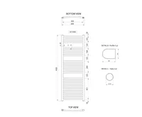 AQUALINE ALYA otopné těleso oblé 600x1420mm, chrom (6)
