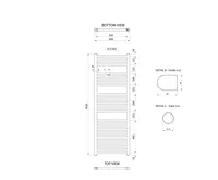 AQUALINE ALYA otopné těleso rovné 600x1420mm, chrom (6)