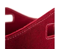 HS Flamingo Koš na dřevo plstěný, červený (2)